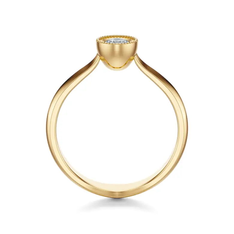 Złoty pierścionek zaręczynowy